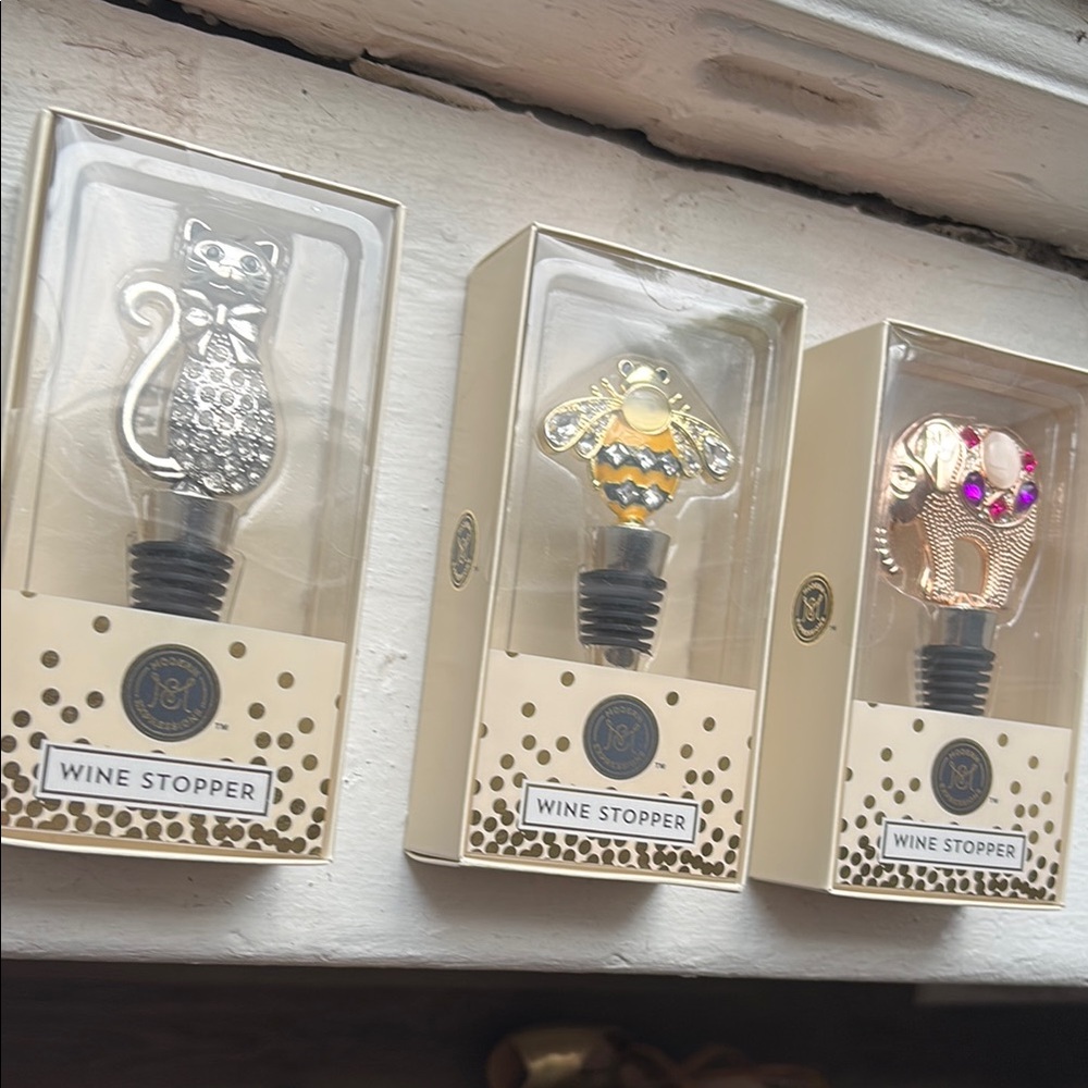 3 Set of Decorative Wine Stoppers